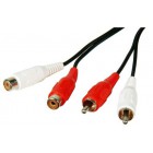 AV kabel prodlužovací 2xCinch konektor - 2xCinch zdířka  3m